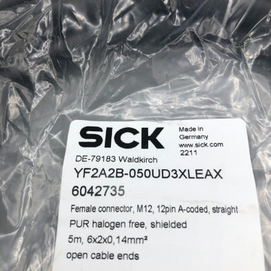 SICK 2D-LiDARセンサ接続用ケーブル YF2A2B-050UD3XLEAX