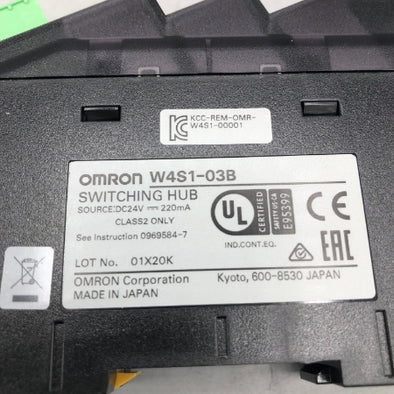 オムロン 産業用スイッチングハブ W4S1-03B