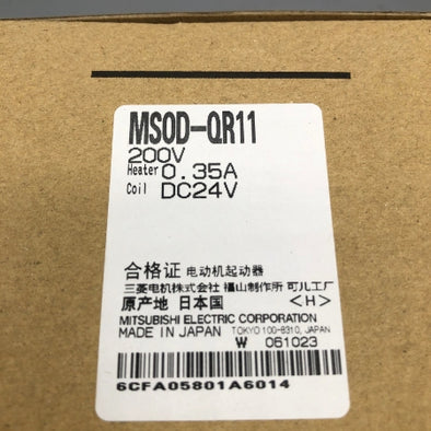 三菱電機 低圧開閉器 MSOD-QR11 0.35A 200V DC24V