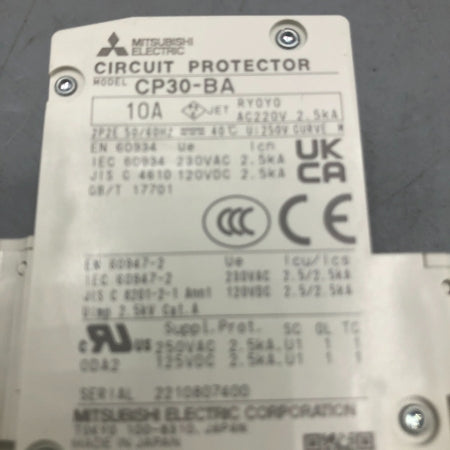 三菱電機 サーキットプロテクタ CP30-BA 2P 1-M 10A-SQ