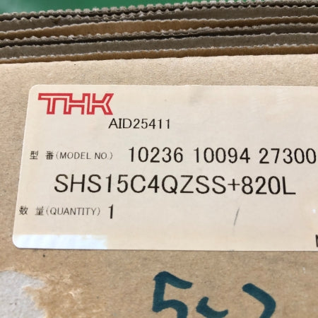 THK ボールリテーナ入りLMガイド SHS15C4QZSS+820L