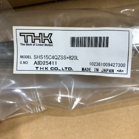 THK ボールリテーナ入りLMガイド SHS15C4QZSS+820L