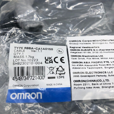 オムロン モータ動力ケーブル R88A-CA1A015S