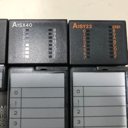 三菱 メルセック PLCﾕﾆｯﾄ組み込み品　(A1S61PN　A1SCPUC24-R2、A1SX42、A1SX41、A1SX40、A1SY22、ベースユニット)