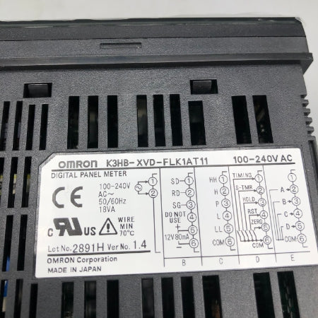オムロン 電圧･電流パネルメーター K3HB-XVD-FLK1AT11 AC100/240V