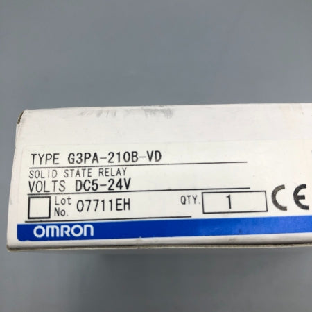 オムロン パワー・ソリッドステート・リレー G3PA-210B-VD