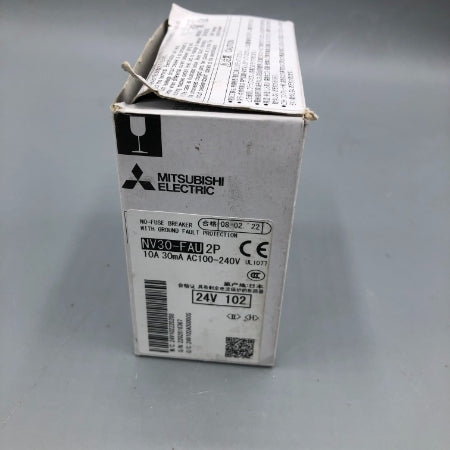 三菱電機 分電盤用遮断器・制御盤用遮断器 NV30-FAU 2P 10A 100-240V 30MA W