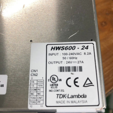 TDKラムダ スイッチング電源 24V HWS600-24