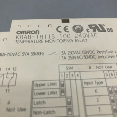 オムロン 温度警報器 K8AB-TH11S　100-240VAC　A1/A2 5VA 50/60Hz
