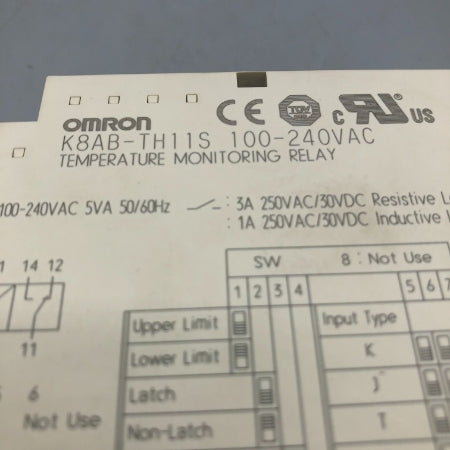 オムロン 温度警報器 K8AB-TH11S　100-240VAC　A1/A2 5VA 50/60Hz