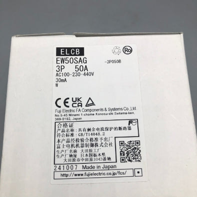 富士電機 漏電遮断器 EW50SAG-3P050BW