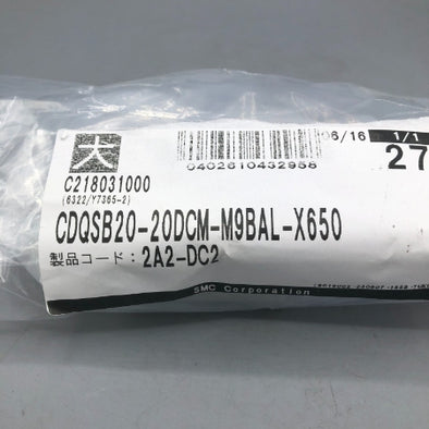 SMC シリンダ CDQSB20-20DCM-M9BAL-X650
