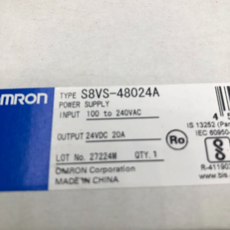 オムロン スイッチング・パワーサプライ S8VS-48024A