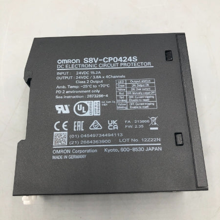 オムロン DC電子式サーキットプロテクタ S8V-CP0424S