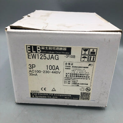 富士電機 漏電遮断器 EW125JAG-3P100A