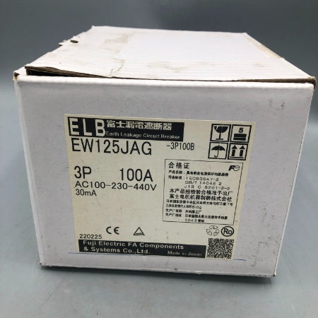 富士電機 漏電遮断器 EW125JAG-3P100A