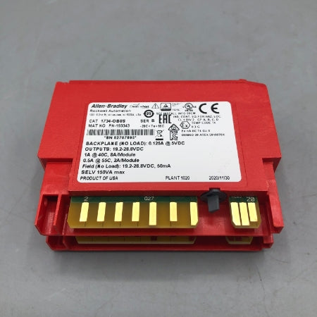 ロックウェル 8チャネル安全ソーシング出力モジュール 1734-OB8S