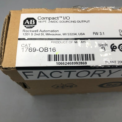 ロックウェル CompactLogix 16 Pt 24VDC D/Oモジュール 1769-OB16