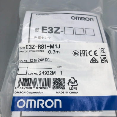 オムロン アンプ内蔵形光電センサ E3Z-R81-M1J 0.3M