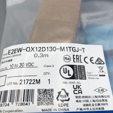 オムロン 溶接工程向け近接センサ E2EW-QX12D130-M1TGJ-T 0.3M