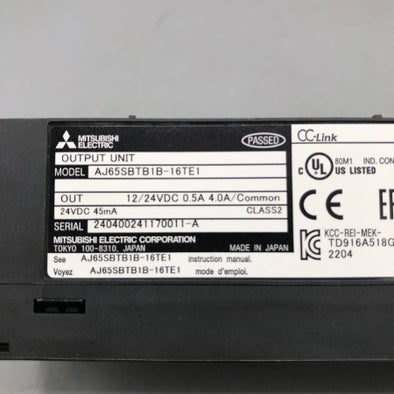 三菱電機 リモートI／Oユニット AJ65SBTB1B-16TE1