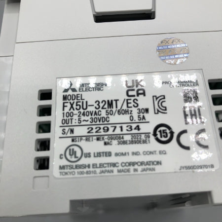 三菱電機 CPUユニット FX5U-32MT/ES