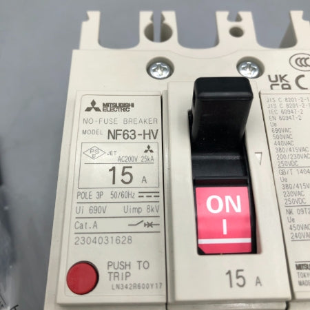 三菱電機 漏電遮断器 NF63-HV 3P 15A AC/DC