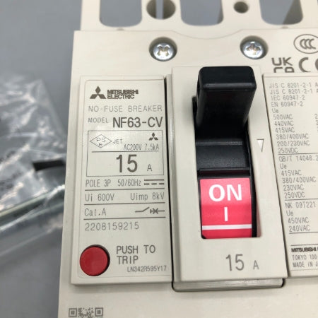 三菱電機 漏電遮断器 NF63-CV 3P 15A AC/DC