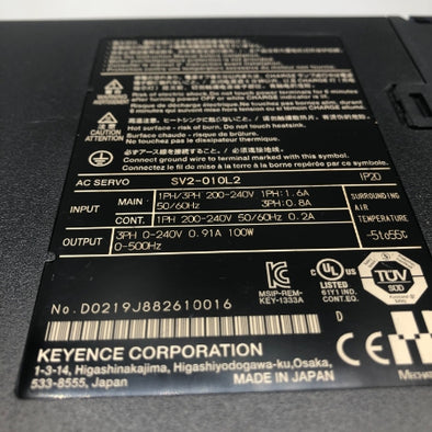 キーエンス サーボアンプ SV2-010L2