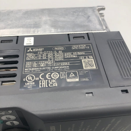 三菱電機 インバータ FR-D720-0.4K