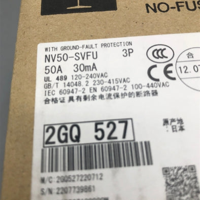 三菱電機 漏電遮断機 NV50-SVFU 3P 50A 30MA