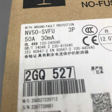 三菱電機 漏電遮断機 NV50-SVFU 3P 50A 30MA