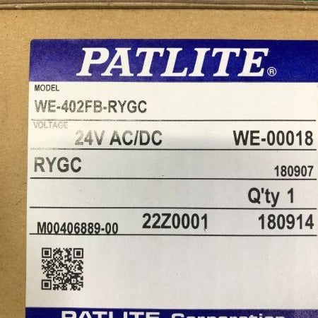 LED壁面取付け積層信号灯 WEP/WEシリーズ  パトライト WE-402FB-RYGC