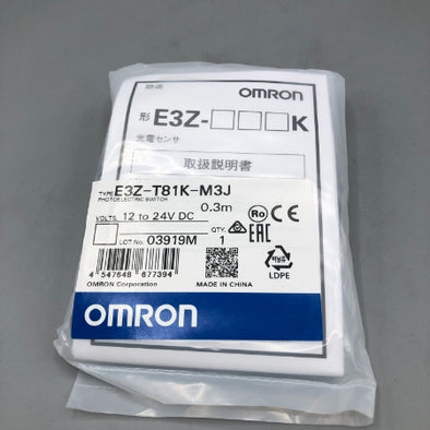 小型アンプ内蔵形光電センサ  OMRON E3Z-T81K-M3J 0.3M