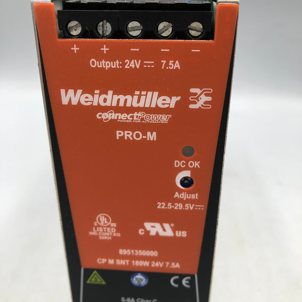 weidmuller 調整スイッチ電源 8951350000 PRO-M CP M SNT 180W 24V 7.5A