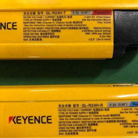 エリアセンサ KEYENCE GL-R24H-T　　対GL-R24H-R　カバー傷あり